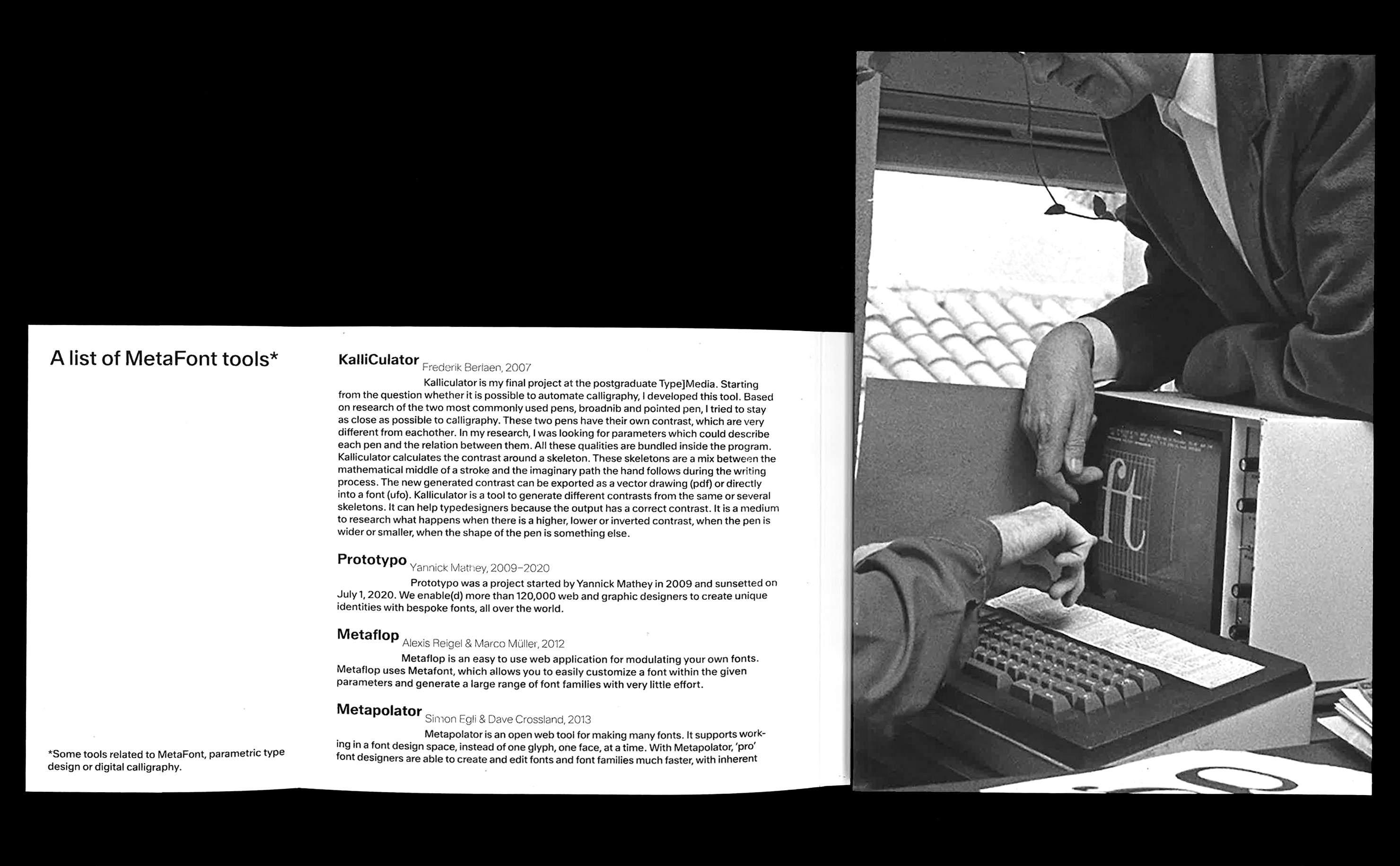 A MetaFont reader cover and dustcover